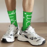 Personalisierte bunte Schneeflocke Stern Bogen Crew Socken Knie hohe Socken weichen Komfort atmungsaktive Socken Weihnachten Geschenk für Familie Freu