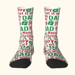 Personalized Family Christmas Crew Socks Knee High Socks Soft Comfort Breathable Socks Christmas Gift for Family Friends