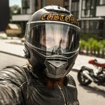 Personalised Set of 2 Waterproof Helmet Decal Helmet Sticker Label Christmas Birthday Gift for Motorbike Lover