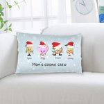 Personalizzato Natale Nanny's Little Character Throw Pillow Cover con i nomi dei nipoti Natale Compleanno Regalo per la festa della mamma per la nonna