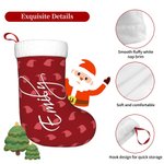 Personalizzato Gingerbread Man Santa Hat Calze di Natale con nome Decorazione casa regalo per la famiglia bambini