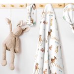 Personalizzato Natale Woodland Animal Baby Swaddling Set con il nome del bambino Compleanno Benvenuto Baby Shower Regalo per il neonato Madre