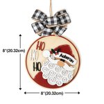 Personalizzato Natale Babbo Natale Ciondolo in legno Ornamento rotondo con fiocco e nome Decorazione albero di Natale Regalo di Natale per la famiglia