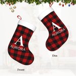 Bas de Noël Personnalisé avec Nom et Initiale Décoration Noël Cadeau Noël pour Ami ou Famille