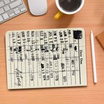 Gepersonaliseerde Retro Bibliotheek Datum Verschuldigd Kaart Ontwerp Hoesje voor iPad met Potloodhouder Verjaardagscadeaus voor Boekenliefhebbers Leze