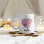 Tasse à café personnalisée Zodiac Birth Flower en céramique 11oz 15oz Constellation Coffee Cup with Name Birthday Anniversary Astrology Gift for Family Friend