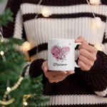 Tasse à café personnalisée Zodiac Birth Flower en céramique 11oz 15oz Constellation Coffee Cup with Name Birthday Anniversary Astrology Gift for Family Friend