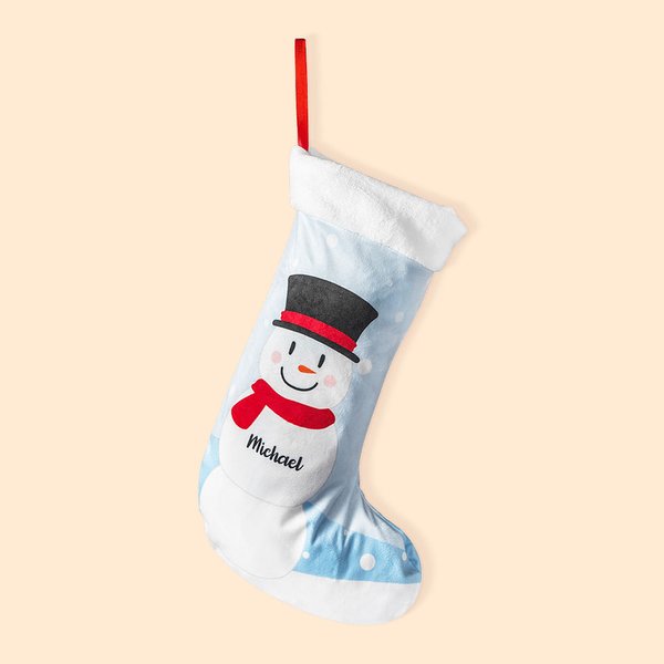 Personalizzato Natale pupazzo di neve calza invernale fiocco di neve appeso ornamento camino albero decorazione regalo di Natale per la famiglia bambi