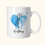 Tasse à café personnalisée Zodiac Birth Flower en céramique 11oz 15oz Constellation Coffee Cup with Name Birthday Anniversary Astrology Gift for Family Friend