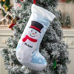 Personalizzato Natale pupazzo di neve calza invernale fiocco di neve appeso ornamento camino albero decorazione regalo di Natale per la famiglia bambi