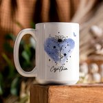 Tasse à café personnalisée Zodiac Birth Flower en céramique 11oz 15oz Constellation Coffee Cup with Name Birthday Anniversary Astrology Gift for Family Friend