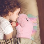Personalized Cute Comfort Fantasy Unicorn Plush Toy Pillow Soothing Long Plush Pillow with Kid Name Christmas Gift Birthday Gift for Kid