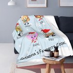 Coperta personalizzata con i biscotti preferiti della nonna con 1-8 nomi di bambini Regalo di Natale per la mamma nonna