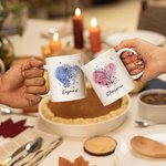 Tasse à café personnalisée Zodiac Birth Flower en céramique 11oz 15oz Constellation Coffee Cup with Name Birthday Anniversary Astrology Gift for Family Friend