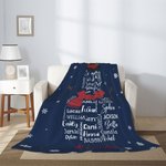 Muñeco de nieve personalizado Suave manta de lana Sherpa con el nombre de la familia Regalo de Navidad para la familia