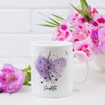 Tasse à café personnalisée Zodiac Birth Flower en céramique 11oz 15oz Constellation Coffee Cup with Name Birthday Anniversary Astrology Gift for Family Friend