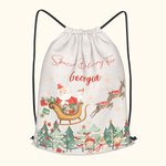 Consegna speciale personalizzata Confezione con tracolla con disegno di Babbo Natale e renna e nome Regalo di Natale per amici di famiglia