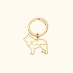 Porte-clés Personnalisé avec Silhouette en Forme de Chien Chat et Nom Cadeau de Souvenir pour Amoureux d'Animal de Compagnie