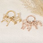 Porte-clés Personnalisé avec Silhouette en Forme de Chien Chat et Nom Cadeau de Souvenir pour Amoureux d'Animal de Compagnie