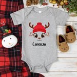 Personalisierte Rentier Gesicht T-shirt Sweatshirt Baby Onesie Familie Weihnachten niedlich Kostüm Weihnachten Urlaub Party Geschenk für Eltern Kind