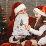 Entrega Especial Personalizada Paquete de Correa de Cordón con Diseño de Árbol de Navidad y Nombre Regalo de Navidad para un Amigo de la Familia