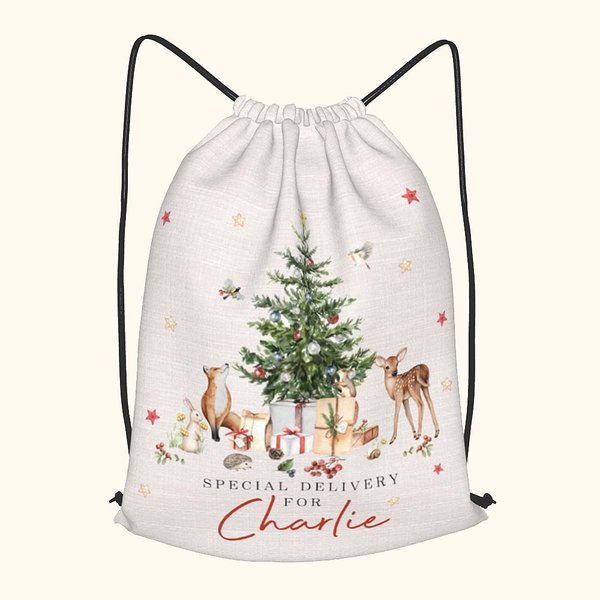 Entrega Especial Personalizada Paquete de Correa de Cordón con Diseño de Árbol de Navidad y Nombre Regalo de Navidad para un Amigo de la Familia