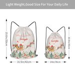 Consegna speciale personalizzata Confezione con tracolla con disegno di Babbo Natale e renna e nome Regalo di Natale per amici di famiglia