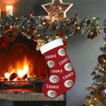 Personalizzato Lovely Pet Foto rotonda Calza di Natale con nome Borsa regalo Decorazione albero di Natale per l'amico amante degli animali domestici