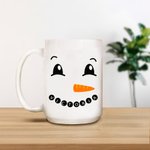 Personalizada Lovely Christmas Snowman Expression Taza de Cerámica 11oz 15oz Café Taza de Té Leche Regalo de Navidad para la Familia Amigo