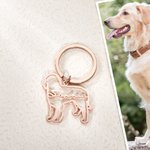 Porte-clés Personnalisé avec Silhouette en Forme de Chien Chat et Nom Cadeau de Souvenir pour Amoureux d'Animal de Compagnie