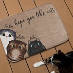 Personalized Hope You Like Cats Doormat Cute Cat Mat Pet Theme Home Decoration Gifts for Pet Owner Cat Lover