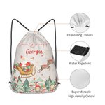 Consegna speciale personalizzata Confezione con tracolla con disegno di Babbo Natale e renna e nome Regalo di Natale per amici di famiglia