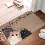 Paillasson personnalisé Hope You Like Fur Baby Paillasson sur le thème de l'animal de compagnie Décoration de maison mignonne Cadeau d'anniversaire pour l'amoureux de l'animal de compagnie et du chat