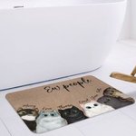Personalised Cute Cat Doormat Ew People Quote Mat Cat Avatar Decoration with Name Birthday Housewarming Gift for Family Cat Lover