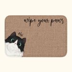 Personalizzato Pulisci le zampe Zerbino Avatar gatto carino Decorazione casa Regalo di Natale Compleanno per l'amante del gatto