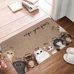 Personalizzato Pulisci le zampe Zerbino Avatar gatto carino Decorazione casa Regalo di Natale Compleanno per l'amante del gatto