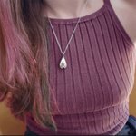 Personalizado Tiny Tear Drop Cremation Urn Necklace with Engraved Text Minimalist Jewelry Memorial Gift for Women