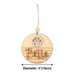 Ornamento rustico personalizzato 3D in legno fatto a mano con taglio del nome Regalo di Natale per amici di famiglia