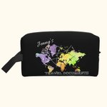 Portadocumentos de viaje cuadrado de gran capacidad personalizado con cremallera y nombre Regalo para ella