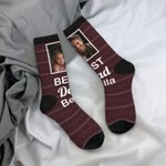Calcetines personalizados Best Dad Ever Photo Crew Socks Soft Comfort Breathable Christmas Birthday Gift for Dad Grandpa