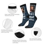 Calcetines personalizados Best Dad Ever Photo Crew Socks Soft Comfort Breathable Christmas Birthday Gift for Dad Grandpa