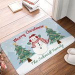 Personalizzato Natale pupazzo di neve tappetino di benvenuto antiscivolo assorbente stuoia della porta regalo di Natale per la famiglia amico