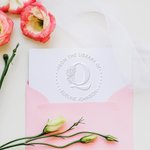 Personalizzato nome floreale iniziale timbro goffratore Ex Libris Busta libro goffratura etichetta Compleanno laurea regalo di apprezzamento per la famiglia amico