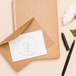 Personalizzato nome floreale iniziale timbro goffratore Ex Libris Busta libro goffratura etichetta Compleanno laurea regalo di apprezzamento per la famiglia amico