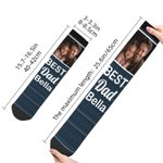 Calcetines personalizados Best Dad Ever Photo Crew Socks Soft Comfort Breathable Christmas Birthday Gift for Dad Grandpa