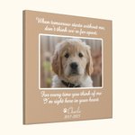 Personalised Pet Photo Canvas Painting Wall Decor with Text Memorial Gift for Pet Lover