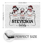 Personalized PVC Christmas Snowflakes Snowmen Doormat Kitchen Outdoor Indoor Christmas Home Decoration Gift for Family