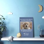 Personalised Pet Photo Canvas Painting Wall Decor with Text Memorial Gift for Pet Lover