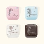 Boîte à Bijoux Personnalisée Signe du Zodiaque Fleur de Naissance Prénom Boîte Portative pour Femme Cadea Anniversaire Fête des Mères