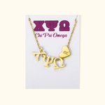 Gepersonaliseerde Sorority Griekse Letters Ketting met Gegraveerde Hart Bedel en Kaart College Graduation Gift voor Vrienden Meisjes